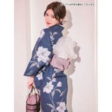 水彩タッチ大輪百合柄浴衣3点セット 作り帯 下駄 | Tika | 詳細画像5