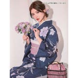 水彩タッチ大輪百合柄浴衣3点セット 作り帯 下駄 | Tika | 詳細画像6