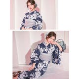紺地×大輪牡丹柄浴衣2点セット 浴衣セット レディース浴衣 | Tika | 詳細画像3