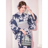 紺地×大輪牡丹柄浴衣2点セット 浴衣セット レディース浴衣 | Tika | 詳細画像4