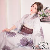 ニュアンスカラー白地×牡丹柄浴衣3点セット 浴衣セット レディース浴衣 | Tika | 詳細画像1