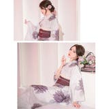 ニュアンスカラー白地×牡丹柄浴衣3点セット 浴衣セット レディース浴衣 | Tika | 詳細画像3