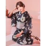 エレガントフラワー柄浴衣2点セット セクシー浴衣 妖艶浴衣 | Tika | 詳細画像5