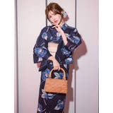 濃紺×青椿柄浴衣2点セット セクシー浴衣 妖艶浴衣 | Tika | 詳細画像2