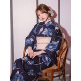 濃紺×青椿柄浴衣2点セット セクシー浴衣 妖艶浴衣 | Tika | 詳細画像4
