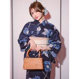 濃紺×青椿柄浴衣2点セット セクシー浴衣 妖艶浴衣 | Tika | 詳細画像5