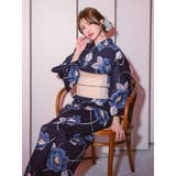 濃紺×青椿柄浴衣2点セット セクシー浴衣 妖艶浴衣 | Tika | 詳細画像6
