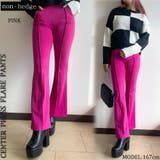 ピンク | センタープレスフレアパンツ | non-hedge