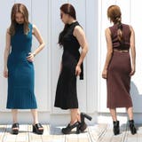 リブハイネックノースリリボンワンピース レディース ファッション | non-hedge  | 詳細画像2 