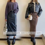 Vネックダメージプルオーバーニットスカートセット | non-hedge | 詳細画像3
