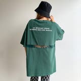 グリーン | バック透けビッグTシャツ | non-hedge