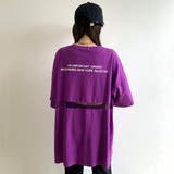 パープル | バック透けビッグTシャツ | non-hedge