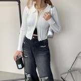 ダブルZIP襟付きニットトップス | non-hedge  | 詳細画像5 