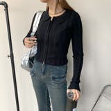 ダブルZIP襟付きニットトップス | non-hedge  | 詳細画像10 