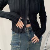 ダブルZIP襟付きニットトップス | non-hedge  | 詳細画像15 