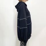 裏毛ハーフZIPパーカーチュニック | non-hedge  | 詳細画像10 