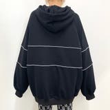 裏毛ハーフZIPパーカーチュニック | non-hedge  | 詳細画像11 