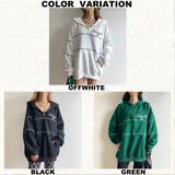 裏毛ハーフZIPパーカーチュニック | non-hedge  | 詳細画像28 
