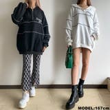 裏毛ハーフZIPパーカーチュニック | non-hedge  | 詳細画像4 