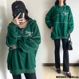 裏毛ハーフZIPパーカーチュニック | non-hedge  | 詳細画像5 