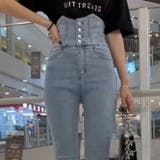 ★WEB限定★ハイウエストボタンスキニーパンツ | non-hedge | 詳細画像2