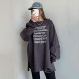 チャコール | 重ねロゴダメージTシャツ | non-hedge