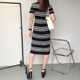 ボーダーポロシャツワンピース | non-hedge | 詳細画像7