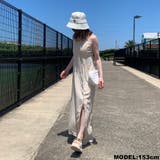 ベージュ | スリットロングキャミワンピース | non-hedge 
