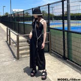ブラック | スリットロングキャミワンピース | non-hedge 