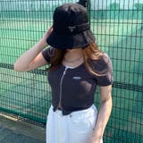 チャコール | WZIPロゴプレートショートトップス | non-hedge 