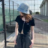 ブラック | WZIPロゴプレートショートトップス | non-hedge 