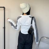 ★WEB限定★ラインZIPスタンドプレート付きショートトップス | non-hedge  | 詳細画像10 