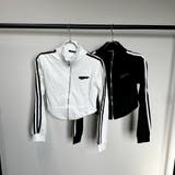 ★WEB限定★ラインZIPスタンドプレート付きショートトップス | non-hedge  | 詳細画像15 