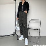 ★WEB限定★ラインZIPスタンドプレート付きショートトップス | non-hedge  | 詳細画像2 