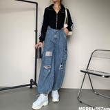 ★WEB限定★ラインZIPスタンドプレート付きショートトップス | non-hedge  | 詳細画像3 