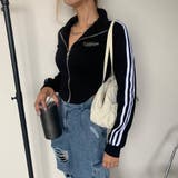 ★WEB限定★ラインZIPスタンドプレート付きショートトップス | non-hedge  | 詳細画像5 