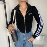 ブラック | ★WEB限定★ラインZIPスタンドプレート付きショートトップス | non-hedge 