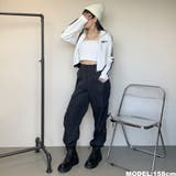 ★WEB限定★ラインZIPスタンドプレート付きショートトップス | non-hedge  | 詳細画像7 