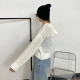 透かし編みフードプルオーバー | non-hedge | 詳細画像11