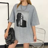 グレー | ブリーチ転写ロゴTシャツ | non-hedge
