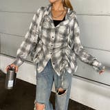 ブラック | チェックフードドロストシャツ | non-hedge