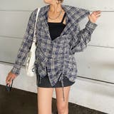 ネイビー | チェックフードドロストシャツ | non-hedge