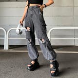 ダークグレー | ダメージデニムカーゴパンツ | non-hedge