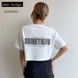 オフホワイト | バックロゴクロップド丈Tシャツ レディース ファッション | non-hedge