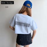 サックス | バックロゴクロップド丈Tシャツ レディース ファッション | non-hedge