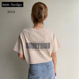 ベージュ | バックロゴクロップド丈Tシャツ レディース ファッション | non-hedge
