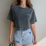 バックロゴクロップド丈Tシャツ レディース ファッション | non-hedge | 詳細画像8