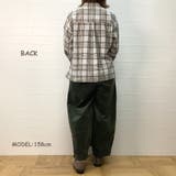 チェックチャイナボタンブラウス レディース ファッション | non-hedge | 詳細画像5