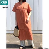オレンジ | サファリシャツワンピース レディース ファッション | non-hedge