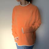 オレンジ | 配色モールハイネックニット | non-hedge